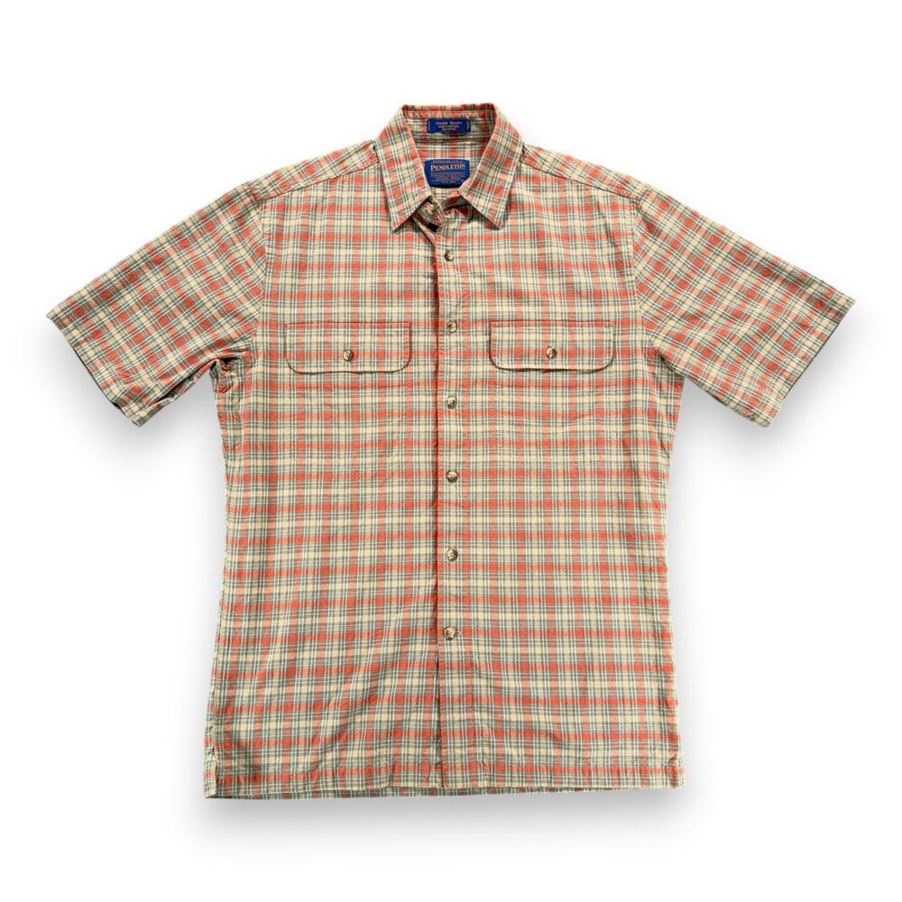 Pendleton Shirt Adult SMALL Brown Red Plaid Hiker Outdoor Workwear Flannel